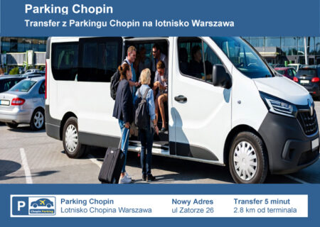 Transfer z parkingu chopina Warszawa lotnisko Okecie